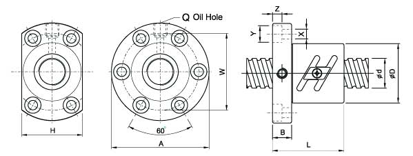 SFT6320-2.5、滾珠絲杠軸承