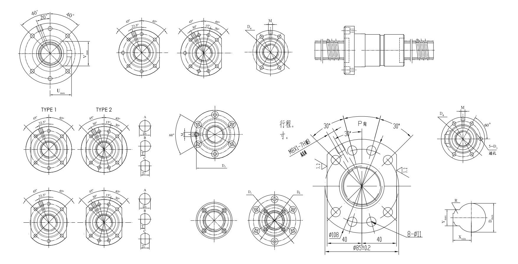 FFZD1604T-3-P5/319X217滾珠絲杠副